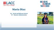 Maria Diaz - AA - Social and Behavior Science