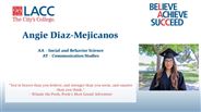 Angie Diaz-Mejicanos - AA - Social and Behavior Science