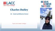 Charles Duffey - AA - Social and Behavior Science