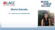Maria Estrada - AA - Natural Sciences and Mathematics