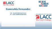 Esmeralda Fernandez - AA - Social & Behavior Science