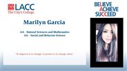 Marilyn Garcia - AA - Natural Sciences and Mathematics