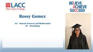 Rossy Gomez - AA - Natural Sciences and Mathematics