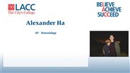 Alexander Ha - AT - Kinesiology