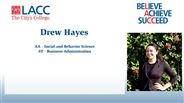 Drew Hayes - AA - Social and Behavior Science