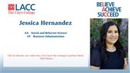 Jessica Hernandez - AA - Social and Behavior Science