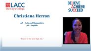 Christiana Herron - AA - Arts and Humanities