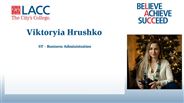 Viktoryia Hrushko - ST - Business Administration