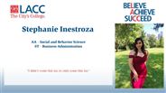 Stephanie Inestroza - AA - Social and Behavior Science