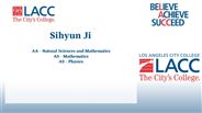 Sihyun Ji - AA - Natural Sciences and Mathematics