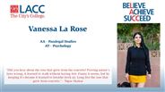 Vanessa La Rose - AA - Paralegal Studies