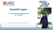 Danielle Lopez - AA - Natural Sciences and Mathematics