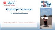 Guadalupe Lorenzano - ST - Early Childhood Education