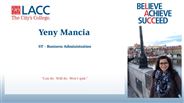 Yeny Mancia - ST - Business Administration