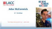 John McCormick - AT - Psychology
