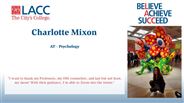 Charlotte Mixon - AT - Psychology