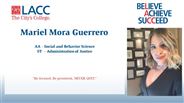 Mariel Mora Guerrero - AA - Social and Behavior Science