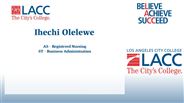 Ihechi Olelewe - AS - Registered Nursing