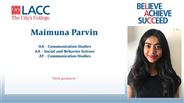 Maimuna Parvin - AA - Communication Studies