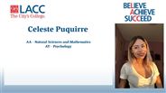 Celeste Puquirre - AA - Natural Sciences and Mathematics