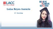 Luisa Reyes Asencio - AT - Kinesiology