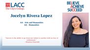 Jocelyn Rivera Lopez - AA - Arts and Humanities