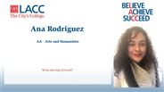 Ana Rodriguez - AA - Arts and Humanities