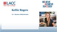 Kellie Rogers - AA - Business Administration