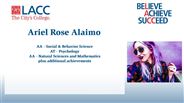 Ariel Rose Alaimo - AA - Social & Behavior Science