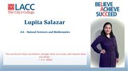 Lupita Salazar - AA - Natural Sciences and Mathematics