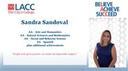 Sandra Sandoval - AA - Arts and Humanities