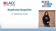 Stephanie Saquiche - ST - Administration of Justice