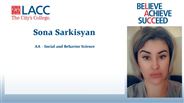 Sona Sarkisyan - AA - Social and Behavior Science