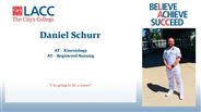 Daniel Schurr - AT - Kinesiology