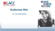 Katherine Shir - AA - Arts and Humanities