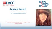 Janean Sorrell - AT - Communication Studies
