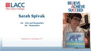 Sarah Spivak - AA - Arts and Humanities