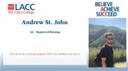 Andrew St John - AS - Registered Nursing
