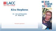 Kira Stephens - AA - Arts and Humanities
