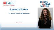 Amanda Sutton - AA - Natural Sciences and Mathematics