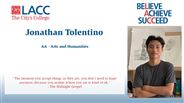 Jonathan Tolentino - AA - Arts and Humanities