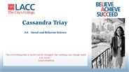Cassandra Triay - AA - Social and Behavior Science