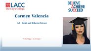 Carmen Valencia - AA - Social and Behavior Science