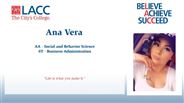 Ana Vera - AA - Social and Behavior Science