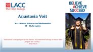 Anastasia Voit - AA - Natural Sciences and Mathematics