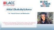 Aidai Zhakshylykova - AA - Natural Sciences and Mathematics