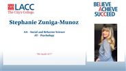 Stephanie Zuniga-Munoz - AA - Social and Behavior Science