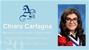 Chiara Carfagna - Recipient of The Chartwell Award  - Recipient of the Mathematics Award