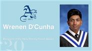 Wrenen D'Cunha - Recipient of the Holy Rosary Parish Award