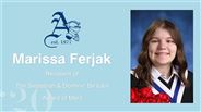 Marissa Ferjak - Recipient of the Sebastian & Dominic De Iuliis Award of Merit